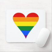 Gay Pride Flag Herzstück Funky - Grau Mousepad (Mit Mouse)