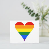 Gay Pride Flag Herzstück Funky - Grau Postkarte (Stehend Vorderseite)
