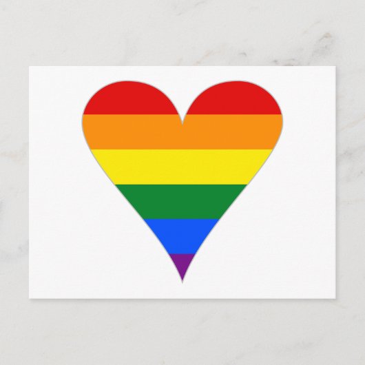 Gay Pride Flag Herzstück Funky - Grau Postkarte (Vorderseite)