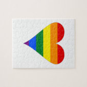 Gay Pride Flag Herzstück Funky - Grau Puzzle (Horizontal)