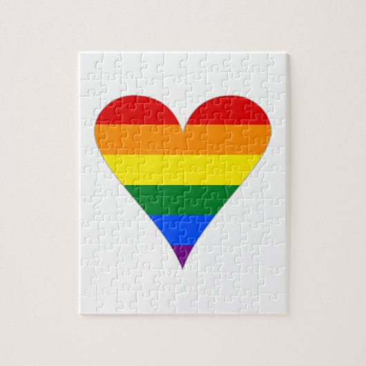 Gay Pride Flag Herzstück Funky - Grau Puzzle (Vertikal)