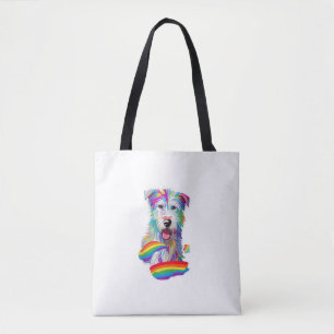 Gay Pride Flag Irish Wolfhound Dog Lover Rainbow P Tasche