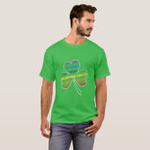 Gay Pride FLAG Kleeblatt LGBT St Patricks Day Para T-Shirt (Vorne ganz)