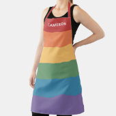 Gay Pride-Flag Mit Monogramm geheizt Schürze (InSitu)