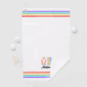 Gay Pride Flag Monogram Golf Handtuch (Insitu)