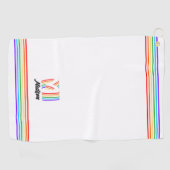 Gay Pride Flag Monogram Golf Handtuch (Horizontal)