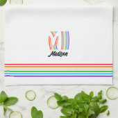 Gay Pride Flag Monogram Küchentuch (Gefaltet)