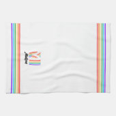 Gay Pride Flag Monogram Küchentuch (Horizontal)