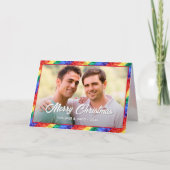 Gay Pride Flag Rainbow Flag Foto Frame LGBTQ Karte (Vorderseite)