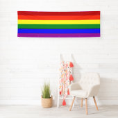 Gay Pride Flag Rainbow Flag Rainbow Stripes Store Banner (Insitu)
