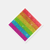Gay Pride Flag Regenbogen Glitzer Colors LGBTQIA Serviette (Ecke)