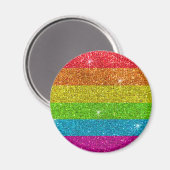 Gay Pride Flag Regenbogen Glitzer Streifen LGBT Li Magnet (Vorderseite/Rückseite)