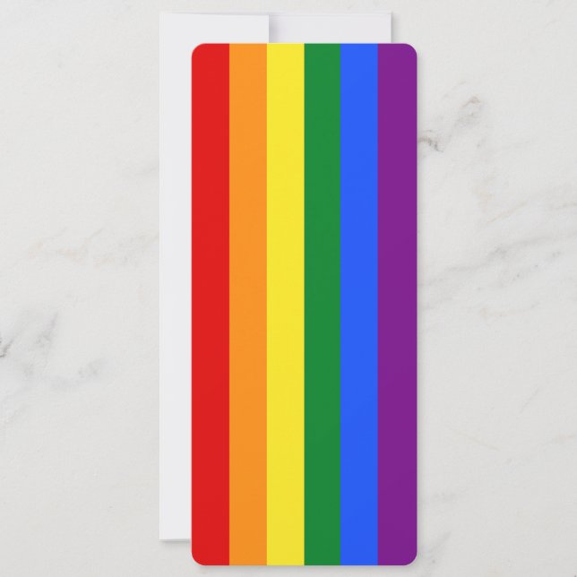 Gay Pride Flag Regenbogen Hinweise Lesezeichen (Vorderseite)