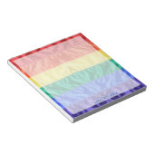 Gay Pride-Flag-Regenbogen-Namen Text LGBT LGBTQ Notizblock (angewinkelt)