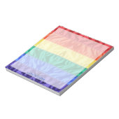 Gay Pride-Flag-Regenbogen-Namen Text LGBT LGBTQ Notizblock (Rotiert)