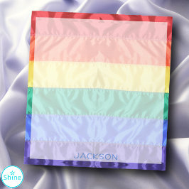 Gay Pride-Flag-Regenbogen-Namen Text LGBT LGBTQ Notizblock