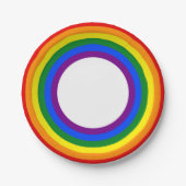 Gay Pride-Flag-Regenbogen Pappteller (Vorderseite)