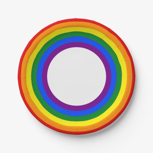 Gay Pride-Flag-Regenbogen Pappteller (Vorderseite)