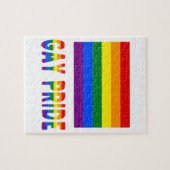 Gay Pride-Flag und -Wörter Puzzle (Horizontal)