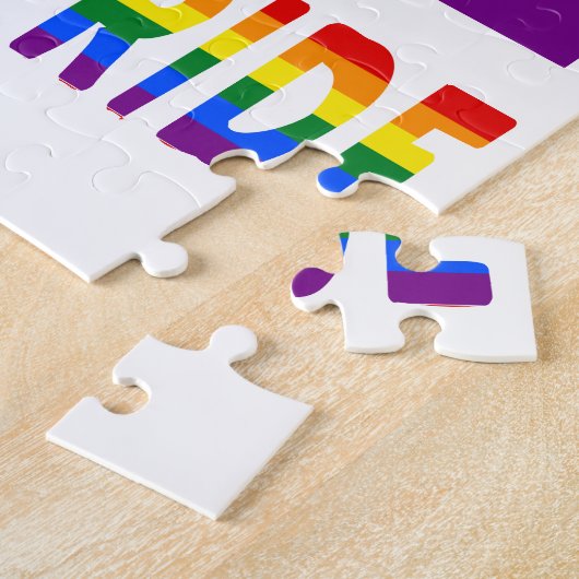 Gay Pride-Flag und -Wörter Puzzle (Seite)