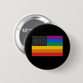 Gay Pride-Flagge Button (Vorne & Hinten)