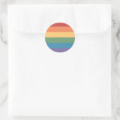 Gay Pride-Flagge im Hintergrund Runder Aufkleber (Tasche)
