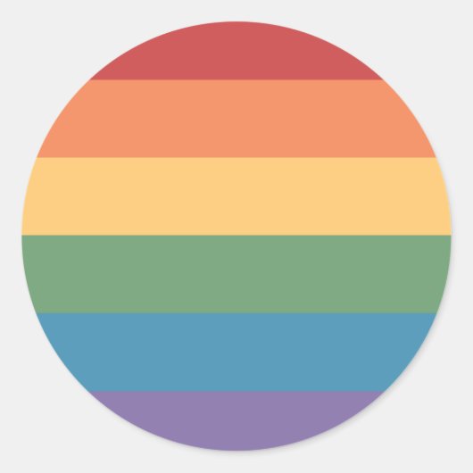 Gay Pride-Flagge im Hintergrund Runder Aufkleber (Vorderseite)