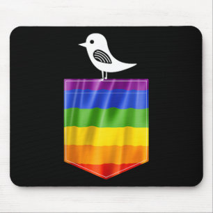 Gay Pride-Flagge Little Bird Lgbt Resist Pride Mousepad