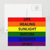Gay Pride-Flagge mit Bedeutung Postkarte (Vorne/Hinten)