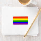 Gay Pride-Flagge / Regenbogenflagge Adressaufkleber (Insitu)