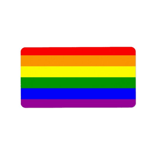 Gay Pride-Flagge / Regenbogenflagge Adressaufkleber (Vorne)