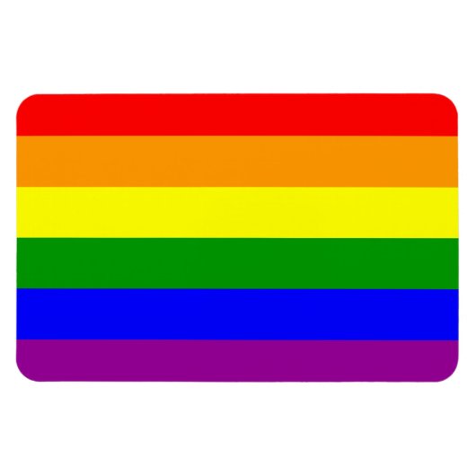 Gay Pride-Flagge / Regenbogenflagge Magnet (Horizontal)