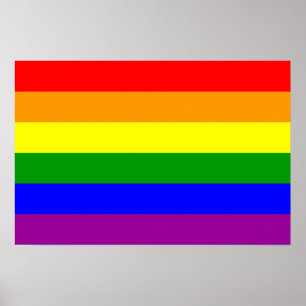 Gay Pride-Flagge / Regenbogenflagge Poster