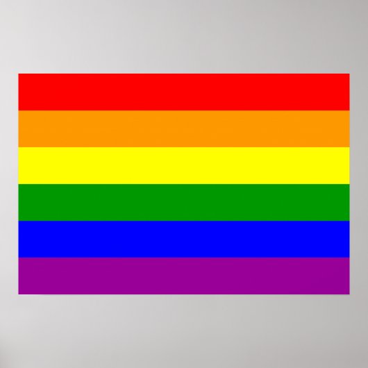 Gay Pride-Flagge / Regenbogenflagge Poster (Vorne)