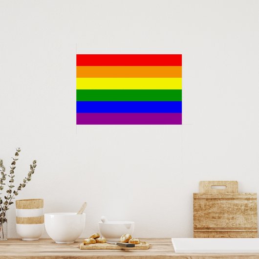 Gay Pride-Flagge / Regenbogenflagge Poster (Küche)