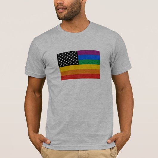 Gay Pride-Flagge T-Shirt (Vorderseite)