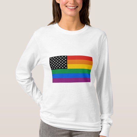 Gay Pride-Flagge T-Shirt (Vorderseite)