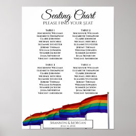 Gay Pride Flags 4 Tabelle Hochzeitstabelle Poster