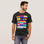 Gay Pride Flags Rainbow Word Design T-Shirt (Vorne ganz)