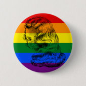 Gay Pride-Frau-Knopf Button (Vorderseite)