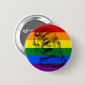 Gay Pride-Frau-Knopf Button (Vorne & Hinten)