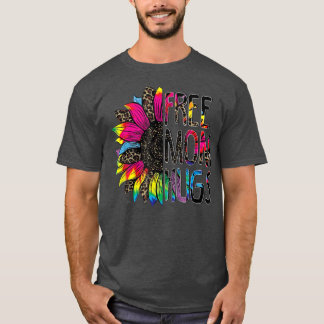 Gay Pride Freie Mama Schläger Sonnenblumen Leopard T-Shirt