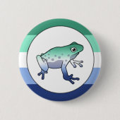 Gay Pride Frog Button (Vorderseite)
