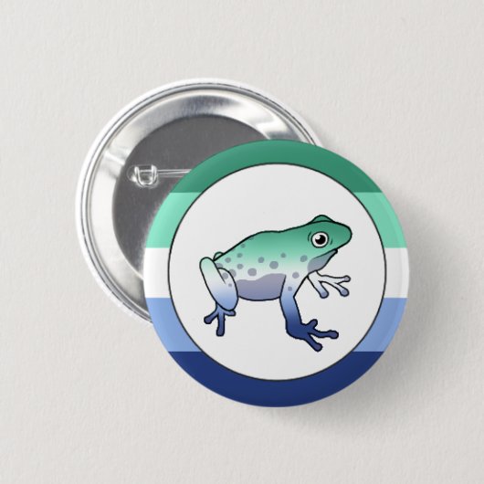 Gay Pride Frog Button (Vorne & Hinten)