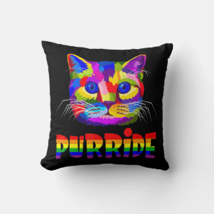 Gay Pride für Frauen LGBT Daddy Cat Geschenk Purri Kissen