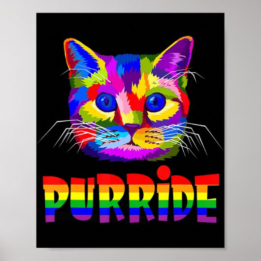 Gay Pride für Frauen LGBT Daddy Cat Geschenk Purri Poster (Vorne)