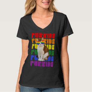 Gay Pride für Frauen Lgbt Daddy Cat Purrid T-Shirt