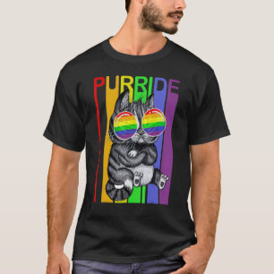 Gay Pride für Frauen Lgbt Daddy Cat Purrid T-Shirt