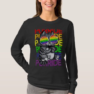 Gay Pride für Frauen Lgbt Daddy Cat Purrid T-Shirt