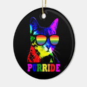 Gay Pride für Männer LGBT Daddy Cat Gift Keramik Ornament (Links)